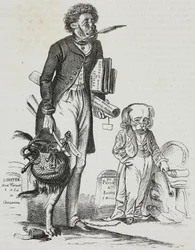 Why take muzzle away from beasts?, caricature by Jean-Jacques Grandville
