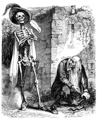 La Mort et le Bucheron: Fable de La Fontaine Illustrated by Grandville