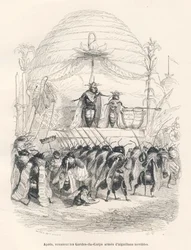 The Queen Bee and Her Army. Illustrated Vignettes by JJ Granville. Engraving Signed Andrew, Best and Leloir in the Section Entitled 