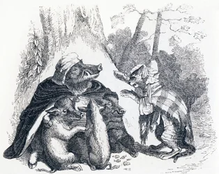 The Eagle, the Wild Boar and the Pussy - Fables by La Fontaine