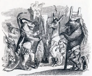 The Lion Leaving for the War - Fables by La Fontaine