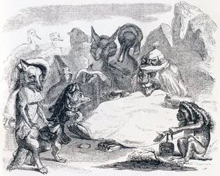 The lion, the wolf and the fox - Fables by La Fontaine