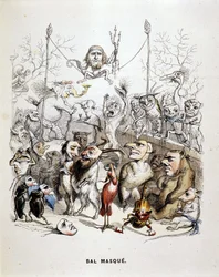 The Masked Ball of Animals - by Grandville