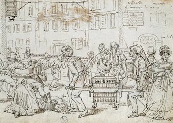 Workers of Nancy, drawing by Jean-Jacques Grandville