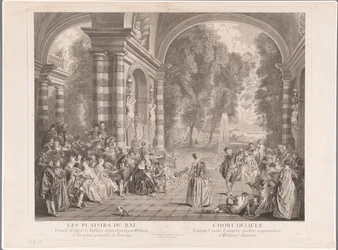 Elegant Company on a Terrace Overlooking a Park