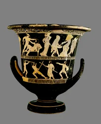 Attic red-figure calyx-crater decorated with scenes of Theseus