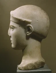 Head of Helmeted Athena, from Aegina, c.470-460 BC