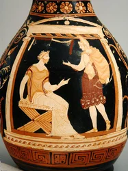 Oinochoe (Form III), 340-320 BC (detail)