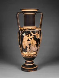 Paestan red-figure neck amphora, c.340 BC