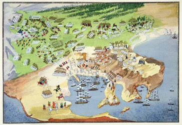Battle of Piraeus, from the Pictorial History of the Greek War of Independence