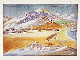 Battles of Mount Argos and Corinth (plate 11) from Pictorial History of the Greek War of Independence by General Makryjannis