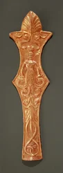 Bridle frontlet, plaque with a representation of a woman with snake legs