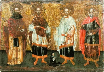 Icon depicting SS. Cosmas and Damian