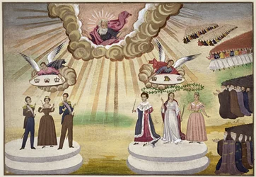 Prayers to the Gods for the Liberation of Greece, plate 1 from Pictorial History of the Greek War of Independence by General Makryjannis