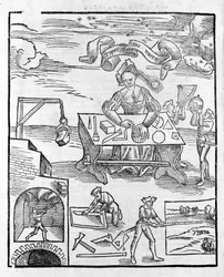 Liberal Arts: La geometria - in “Margarita Philosophica” by Gregor Reisch (1467-1525). Bale