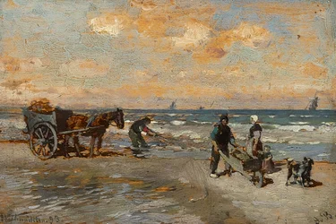The Crab Fishers on the Sea Shore