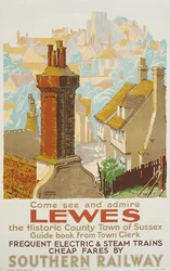 Lewes, Poster Advertising Southern Railway