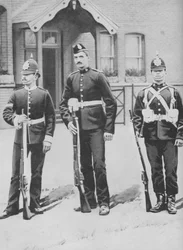 Corporal and Privates, the Buffs, c1880