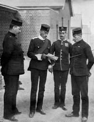 The battalion staff of the Die Hards, 1896