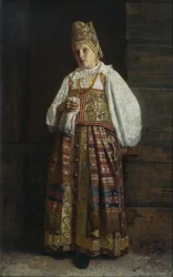 Woman from Kursk in traditional Russian clothing