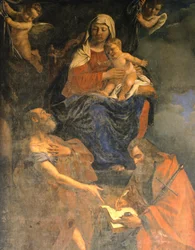 Madonna and Child with Saints Peter and Paul, detail