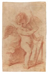 Cupid Putting an Arrow Away in His Quiver