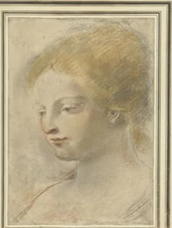 Head of a Young Woman, with Downcast Eyes