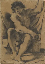 Seated Nude Young Man in Nearly Frontal View, c. 1618