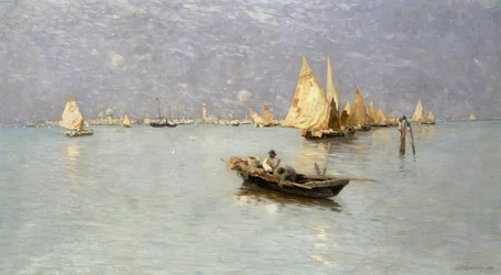 Sailing boats in Venetian lagoon