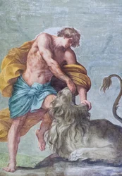 Ceiling frescoes of the room of the Aldobrandini wedding, depicting scenes from the stories of Samson