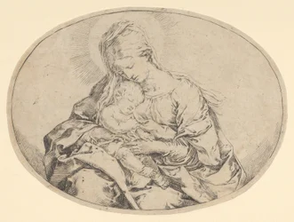The Virgin Holding the Infant Christ, an Oval Composition, ca. 1600-1640