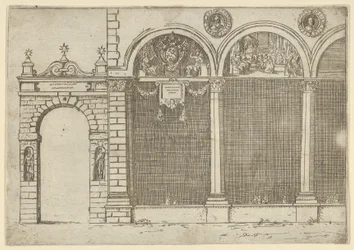 The Arcade of the Palace of the Archbishop of Bologna with Temporary Decorations