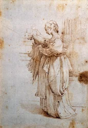 Woman with Cushion