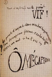Calligram by Guillaume Apollinaire - from 