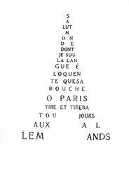 Calligram of the Eiffel Tower