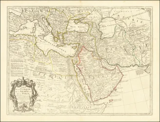 Map of Turkey, Arabia, and Persia
