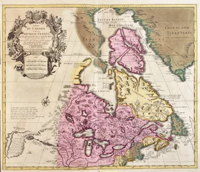 Map of Canada and Greenland