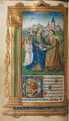 Printed Book of Hours Use of Rome: fol.29v, The Visitation