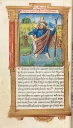 Printed Book of Hours Use of Rome: St. Christopher