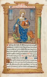 Printed Book of Hours Use of Rome: fol. 110r, St. Margaret