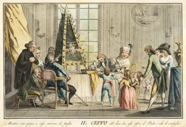 Il Ceppo from Giuochi, Trattenimenti e Feste Annue che si Costumano in Toscana e Specialmente in Firenze