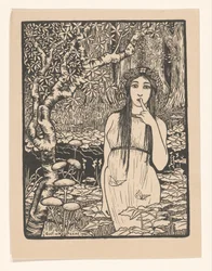Woman in Forest Landscape