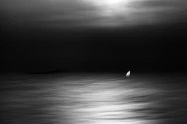 Moonlit Ocean Sailboat