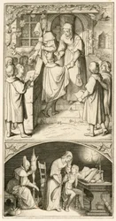 Martin Luther as a Schoolboy, He is Singing in Front of the Door of Ursula Cotta in Eisenach for a Little Bread