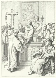 Martin Luther Being Awarded His Doctorate by Andreas Karlstadt at the University of Wittenberg, 1512
