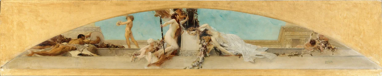 Altar of Dionysus. Study for the Ceiling Painting of the Burgtheater, Vienna, 1886