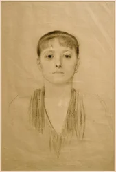 Bust of a Girl from the Front