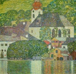 Church in Unterach on Attersee-Lake