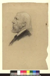 Portrait Study of an Old Man in Left Profile