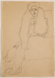 Seated to the Left, the Upper Body Leaning Forward, 1904-1905
